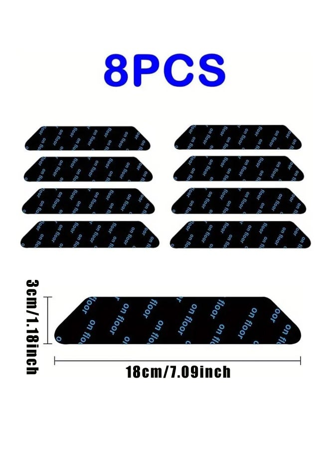 8pcs Non-Slip Rug Pad Grippers Carpet Tape, Reusable Self-Adhesive Corners Edges Gripper Pads - Image 2