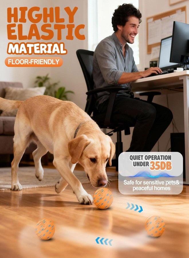 Maraiss Interactive Dog Ball Toys, Dog Balls with Safe E-TPU Material and IP54 Waterproof, 3 Engaging Modes Dog Toys to Keep Them Busy, Auto Moving Dog Toy for Medium and Large Dogs - Image 4