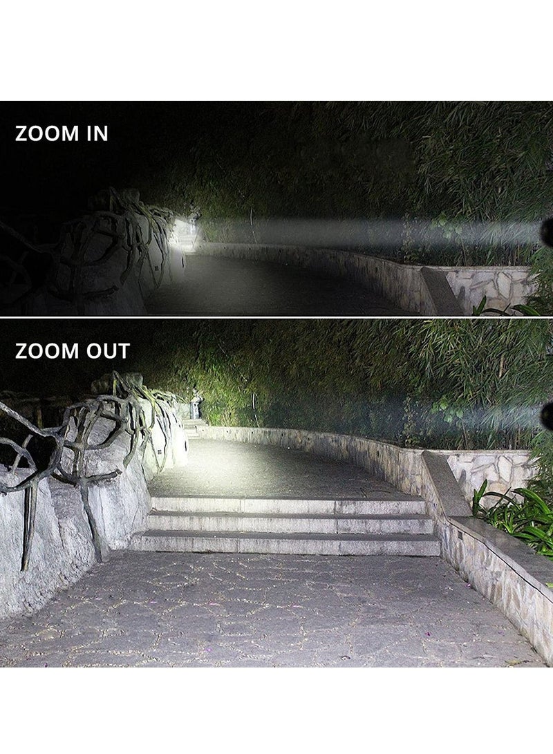 360 Flashlight with Side Light COB LED USB Rechargeable Super Bright Torch, Outdoor Emergency Lighting - Black (smal) - Image 3