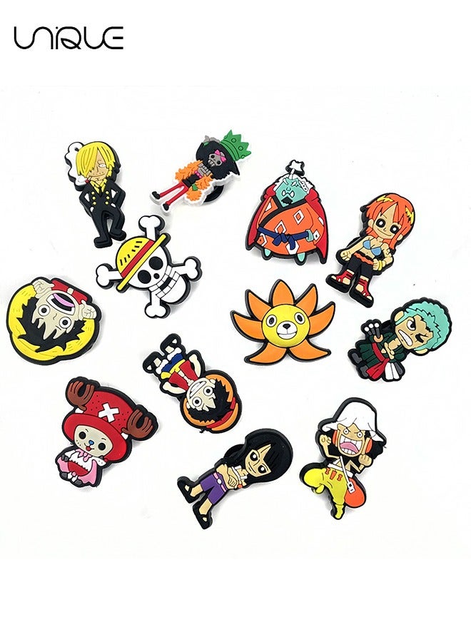 Unique 12Pcs - One Piece Series Shoe Buckle - Japanese Anime Series Shoe Buckle - For Hole Shoes, Sandals Decoration, Gifts for Children, Boys, Girls, Men and Women's Parties - Image 2