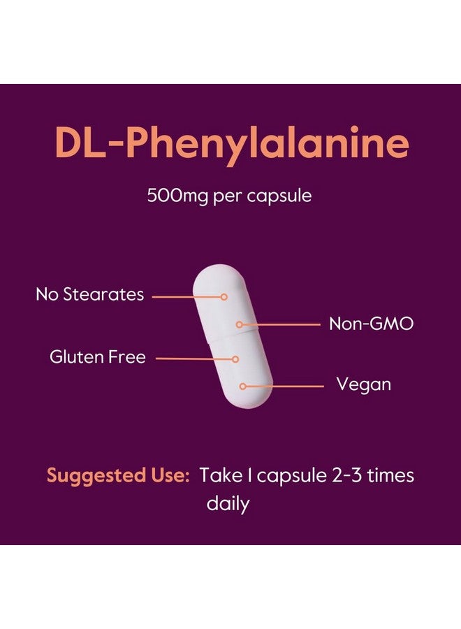 BESTVITE DL-Phenylalanine 500mg (240 Vegetarian Capsules) (2-Pack) - No Stearates - No Fillers - Vegan - Gluten Free - Non GMO - Image 5