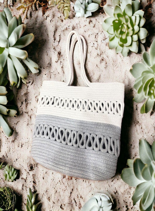 GHATIN Attractive Hand Bag | Extra large Tote Bucket Bag | Handmade Bag | Extra large (GREY) - Image 5
