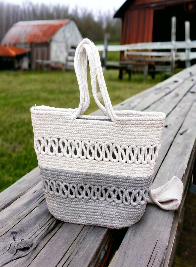 GHATIN Attractive Hand Bag | Extra large Tote Bucket Bag | Handmade Bag | Extra large (GREY) - Image 2