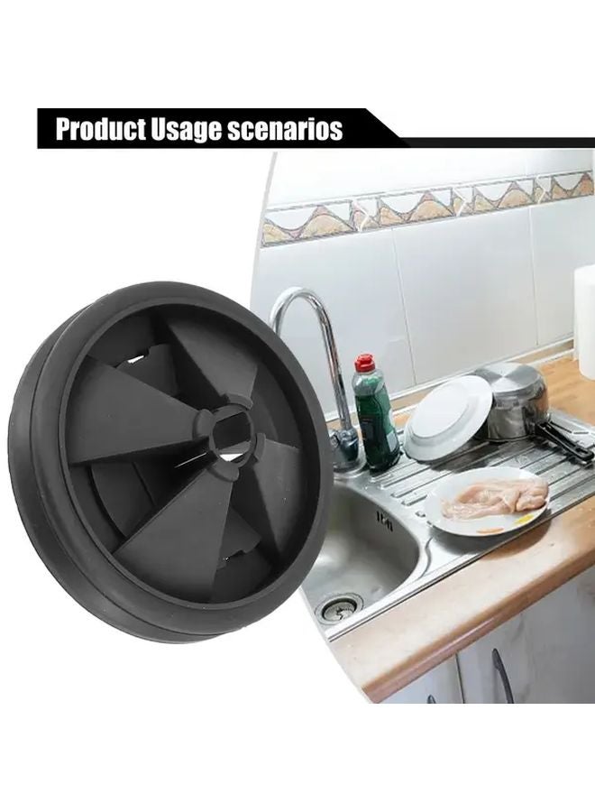 Easy Clean Removable Dishwasher Safe Black Rubber Sink Splash Guard 3.5 Inch Diameter - Image 2