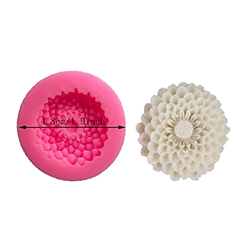FOYARA 3 Pack Flower Fondant Molds Mini Daisy Rose and Peach Blossom Shape Silicone Mold for Cake Decoration, Polymer Clay, Chocolate, Soap Wax Making Crafting Projects - Image 4