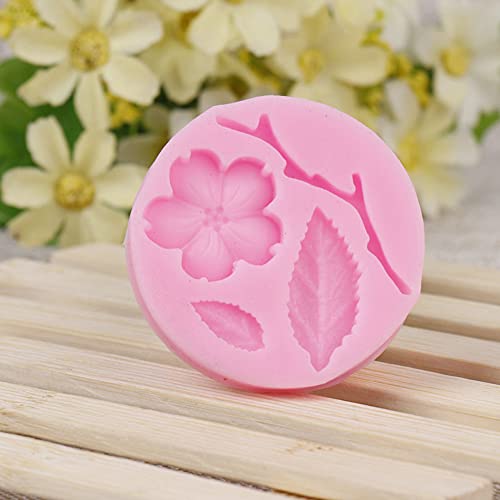 FOYARA 3 Pack Flower Fondant Molds Mini Daisy Rose and Peach Blossom Shape Silicone Mold for Cake Decoration, Polymer Clay, Chocolate, Soap Wax Making Crafting Projects - Image 3