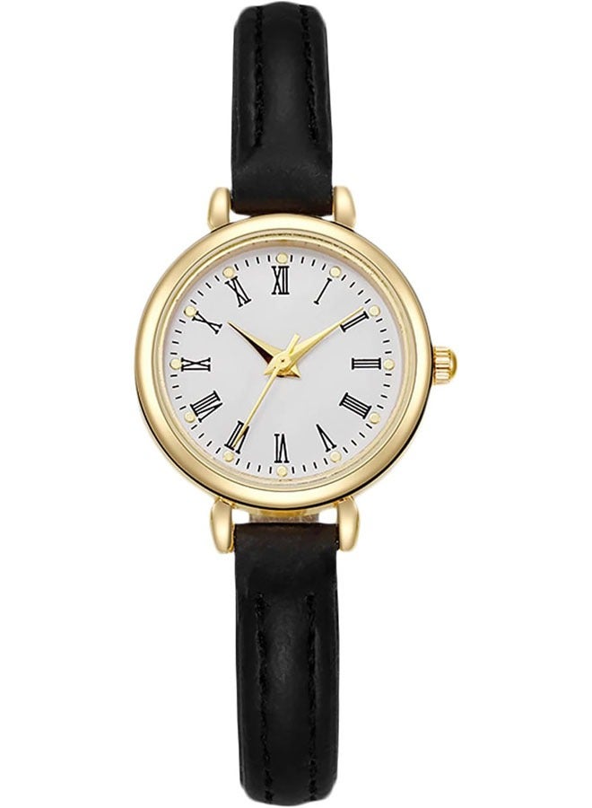 Women's Quartz Watch Minimalist Vintage Watch Casual Waterproof Watch with 8mm Leather Strap - Image 1