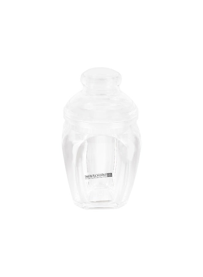Royalford 350 ml Multipurpose Acrylic Jar RF12767 Elegant and Sleek, Durable and Long-Lasting Construction/ Storage Box with Clear Lid clear - Image 1