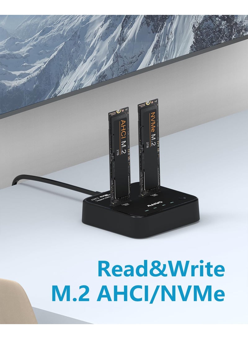 MAIWO MAIWO MacBook AHCI (M KEY B&M KEY) SSD NVMe Duplicator, USB3.2 Type-C 20Gbps M.2 Clone Docking Station, Compatible with M.2 SSD 2230/2242/2260/2280, Support One-Key Offline Clone Function (K3016P2+)  - Image 3