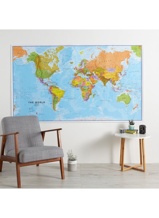 Maps International Maps International Giant World Map Poster  MegaMap of The World  Front Lamination  46 x 80  - Image 3
