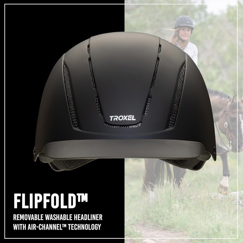 Troxel Spirit Helmet Black Duratec - Equestrian Riding Helmet - Image 3