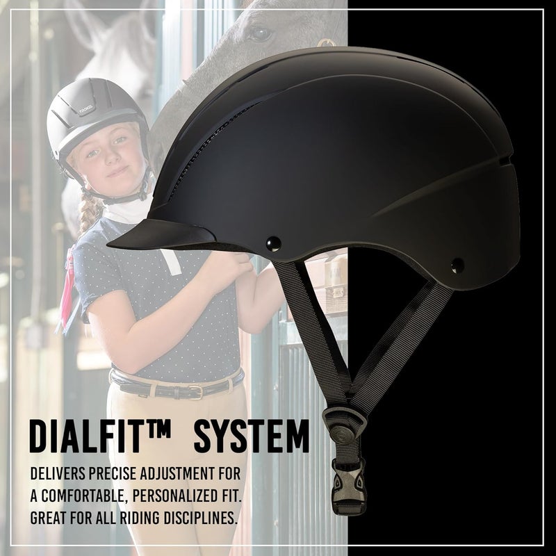 Troxel Spirit Helmet Black Duratec - Equestrian Riding Helmet - Image 4