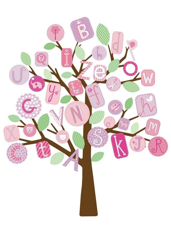 RoomMates Pink Abc Tree Giant Wall Decals Multi Color  - Image 2