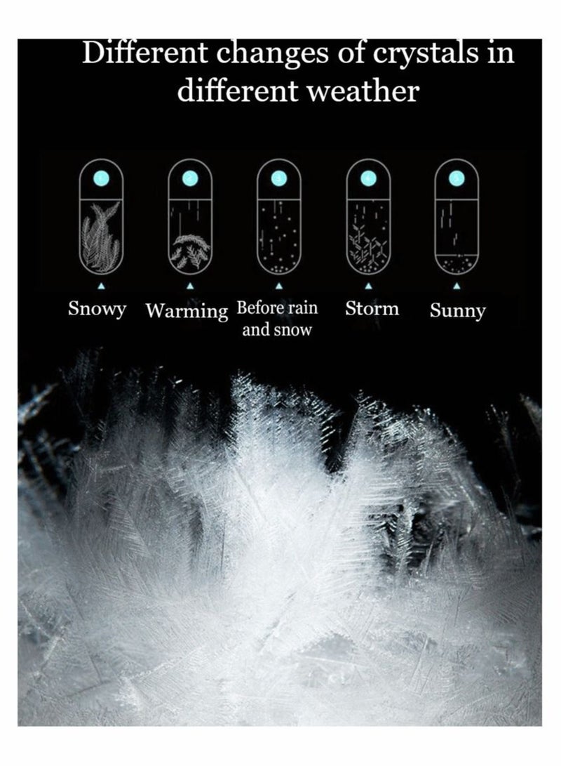 Captaintech Storm Bottle Weather Forecast Station Predictor Barometer With Wood Base Glow Glass Creative Birthday Gift Ornament For Home Office Decoration - Image 3