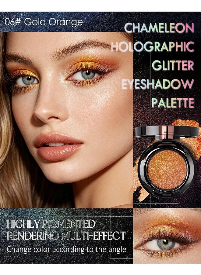 Faiccia Liuguang Phantom Clear Elastic Eyeshadow,Peacock-Green Metallic Sparkle Shimmer Cream Iridescent Eye Shadow,Lightweight Long-Lasting High Pigmented Chrome Eyeshadow,Eye Makeup for Women Girl,06# - Image 2