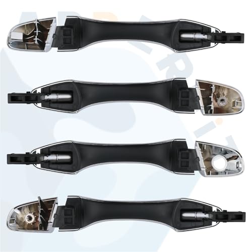 APPERFiT Exterior Door Handles wEnd Caps Set for Front Rear Driver Passenger Side Chrome Compatible with Kia Sorento 2016 2017 2018 2019 2020 Replaces 82651C5010 82661C5010 - Image 3