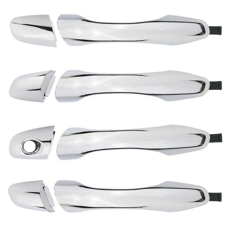 APPERFiT Exterior Door Handles wEnd Caps Set for Front Rear Driver Passenger Side Chrome Compatible with Kia Sorento 2016 2017 2018 2019 2020 Replaces 82651C5010 82661C5010 - Image 2