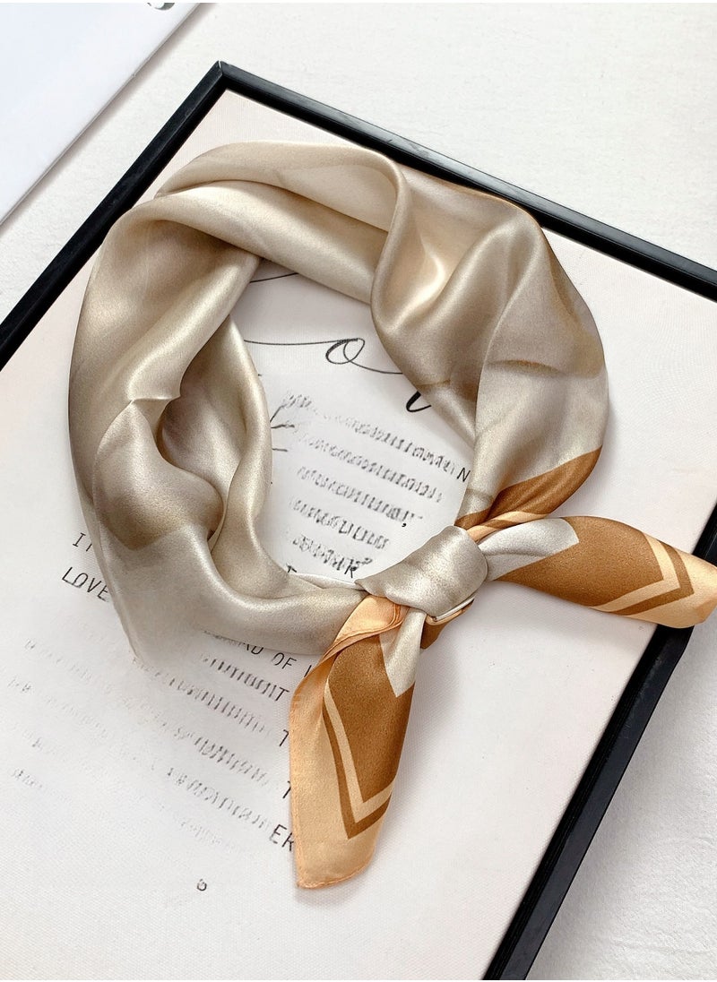 Generic Women's Mulberry Silk Striped Silk Scarf  - Image 1