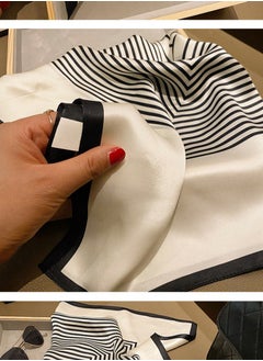 Generic Women's Mulberry Silk Striped Silk Scarf  - Image 3