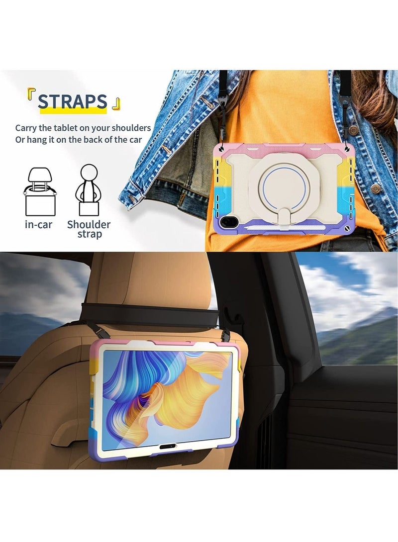 Tablet Bags Case Kids Case For Honor Tablet 8(12") 360° Rotatable Handle Stand Case Three in one Shatter Resistant Shell Drop-Proof Shoulder Strap Tablet PC Case Cover  - Image 3