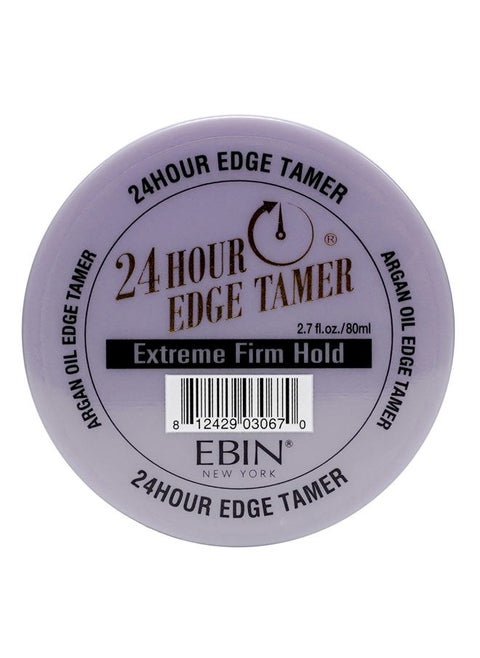 24 Hour Edge Tamer - Extreme Firm Hold (2.7oz/ 80ml) - No Flaking, White Residue, Shine and Smooth texture with Argan Oil and Castor Oil