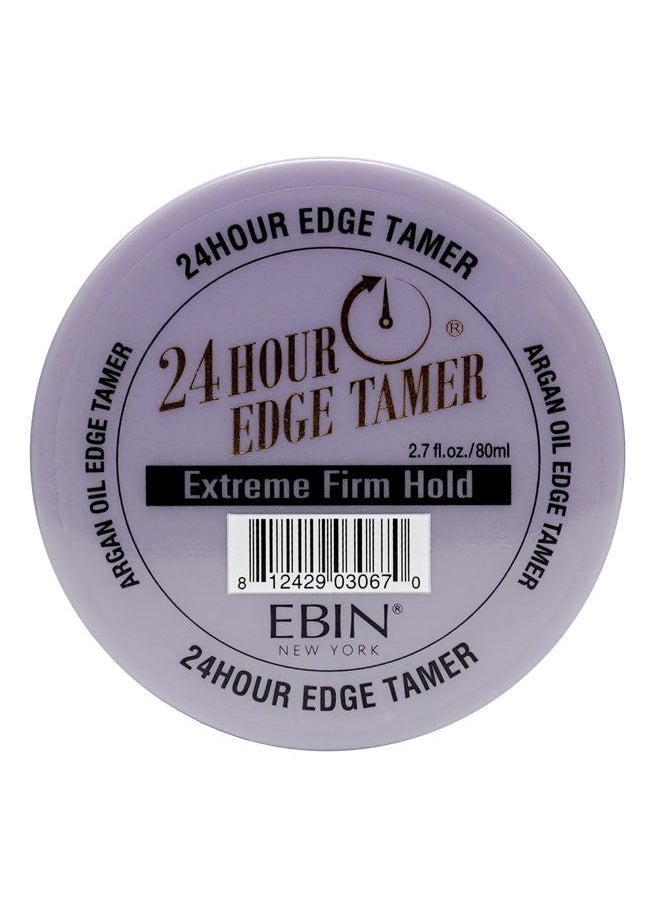 EBIN NEW YORK 24 Hour Edge Tamer - Extreme Firm Hold (2.7oz/ 80ml) - No Flaking, White Residue, Shine and Smooth texture with Argan Oil and Castor Oil  - Image 1