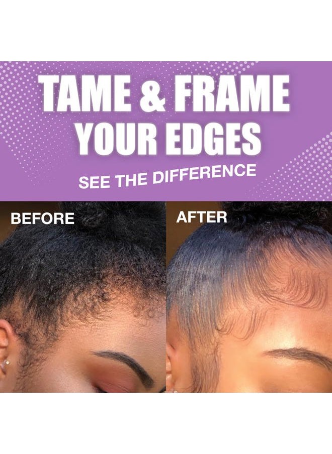 EBIN NEW YORK 24 Hour Edge Tamer - Extreme Firm Hold (2.7oz/ 80ml) - No Flaking, White Residue, Shine and Smooth texture with Argan Oil and Castor Oil  - Image 3