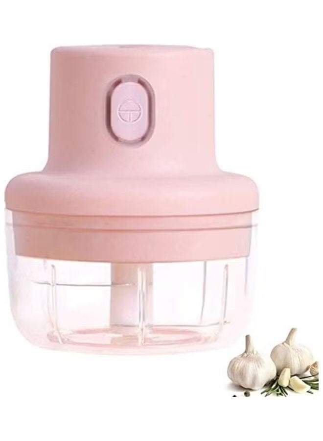 Wireless Mini Electric Garlic Food Chopper 45 W Wireless Food Chopper, Food Chopper, Portable Rechargeable Food Processor, Cordles Garlic Puree Machine, Mini Electric Food Grinder for Meat Garlic Onion Carrot  - Image 1