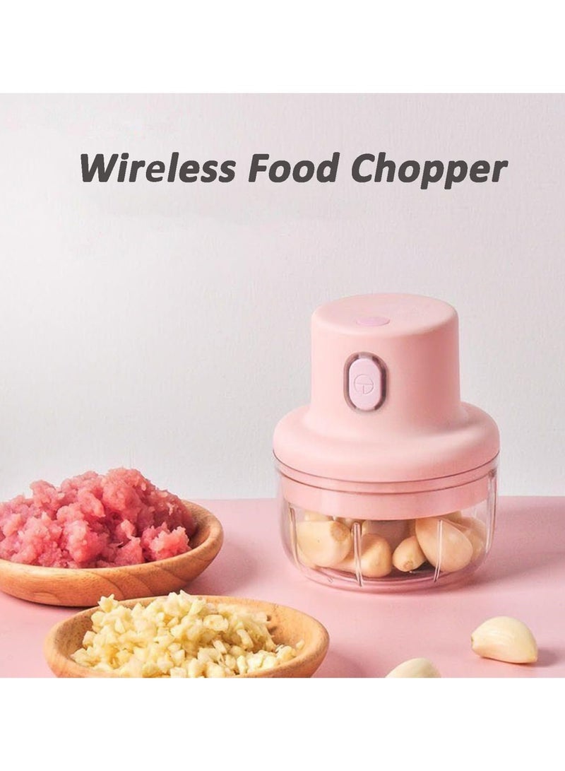 Wireless Mini Electric Garlic Food Chopper 45 W Wireless Food Chopper, Food Chopper, Portable Rechargeable Food Processor, Cordles Garlic Puree Machine, Mini Electric Food Grinder for Meat Garlic Onion Carrot  - Image 5