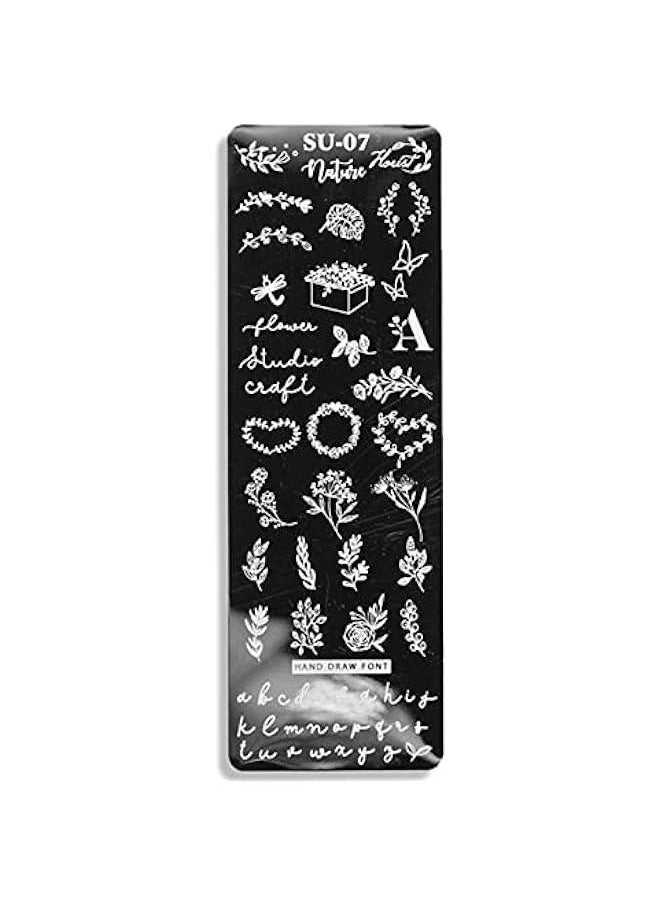 Generic Nail Template, Nail Stamping Plates Human Face Design Multiple Pictures Solid Manicure Art Stainless Steel Printing Plate for Girl 7  - Image 1