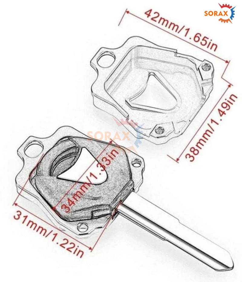 SORAX Yamaha R15 Key Ring Case Cover Suitable for V3 V2 V1 (Heavy Duty Latest CNC Aluminum Metal) (RED) - Image 5