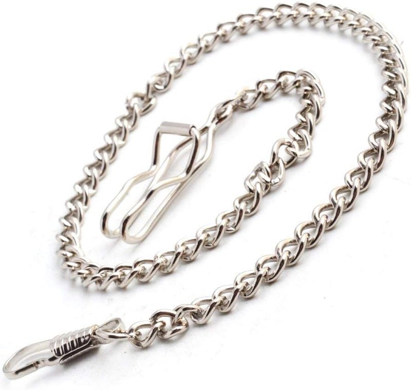 BoShiYa Clip Pocket Watch Chain for Men Vintage Metal Alloy Albert Vest Chain 14.9 Inch Pocket Watch Chains Link - Image 1