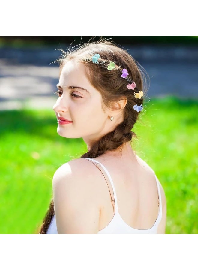 18pcs مقاطع مخلب شعر ملونة مصغرة ، مقاطع شعر صغيرة للبنات نساء ناعم الشعر بلاستيك متعدد الوظائف مقاطع مشبكات الشعر الهدايا - Image 4