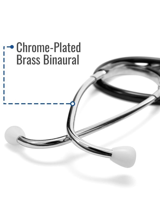 MABIS Spectrum Series Lightweight Nurse Stethoscope, Black, 30 Inch - Image 5