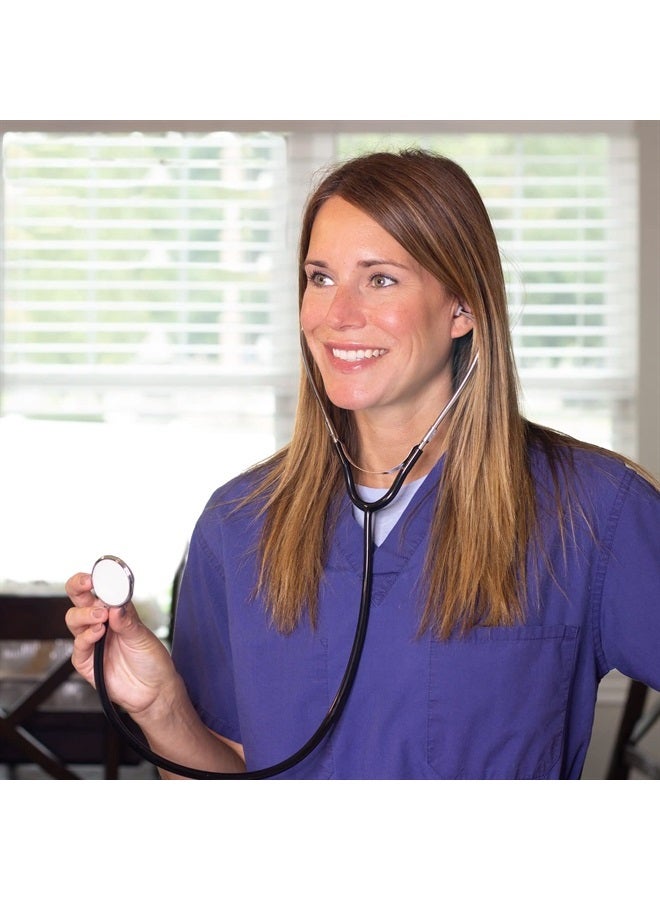 MABIS Spectrum Series Lightweight Nurse Stethoscope, Black, 30 Inch - Image 2