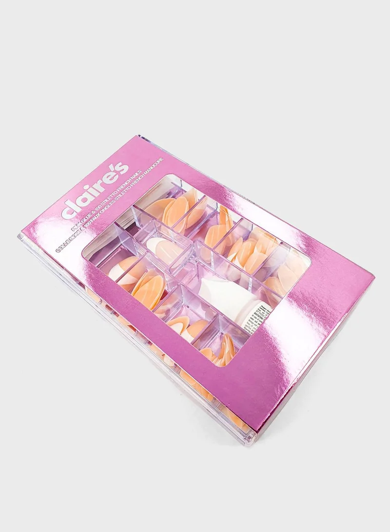 Claires French Manicured Nude Faux Nails