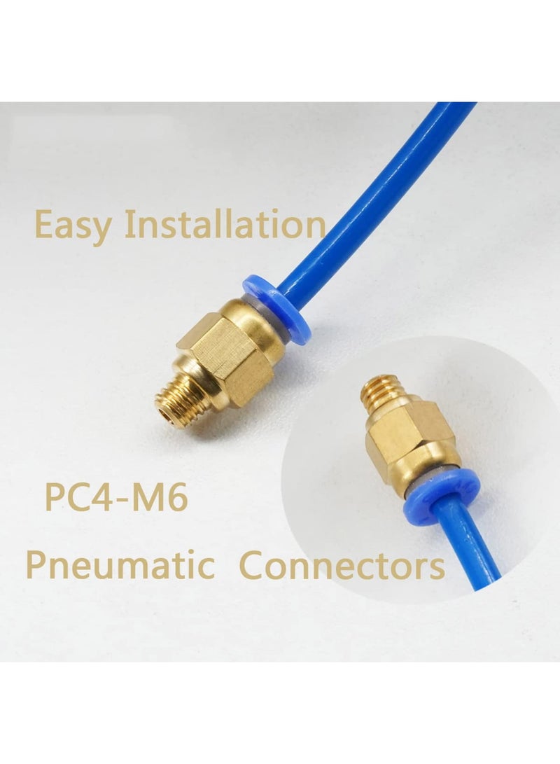 SOLARAE 3D Printer PTFE Tube Bowden Tubing 1.75mm Filament 1M with 2X PC4-M6 & PC4-M10 Pneumatic Fittings &Tube Cutter 3D Printer Parts use for Ender 3/Ender 3 Pro/Ender 3 V2/CR-10/CR10S Hotend - Image 4