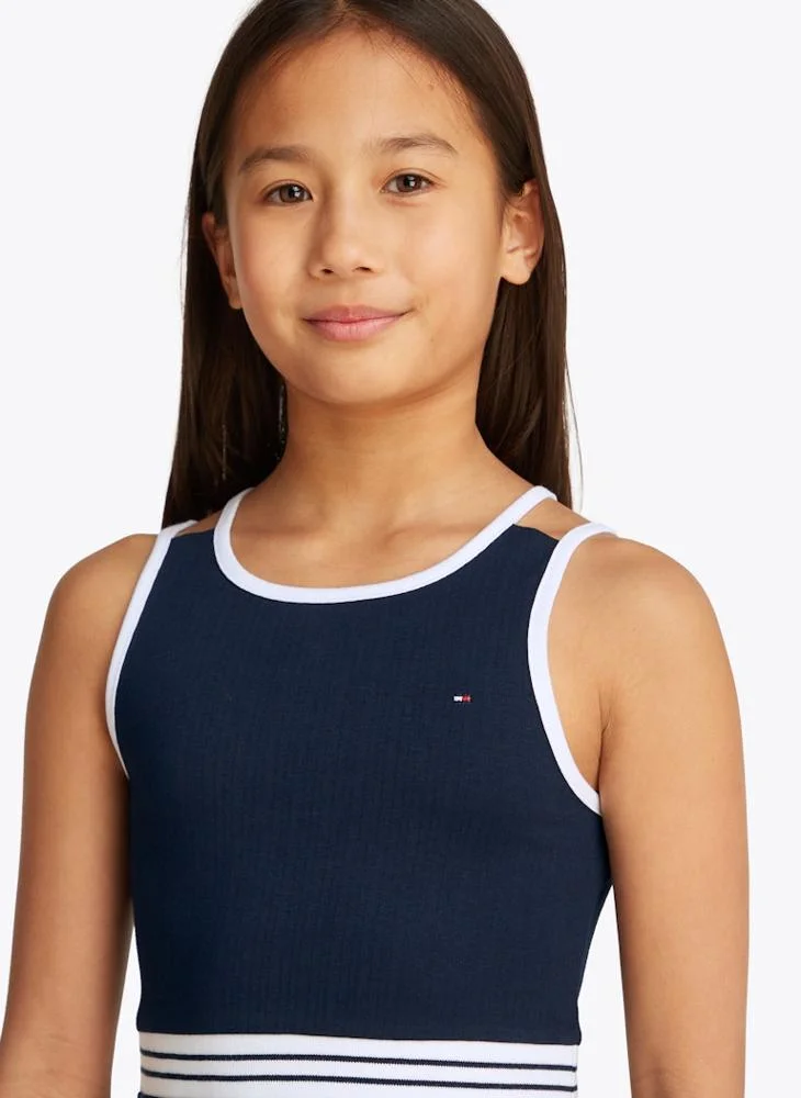 TOMMY HILFIGER Ribbed Trimmed Dress