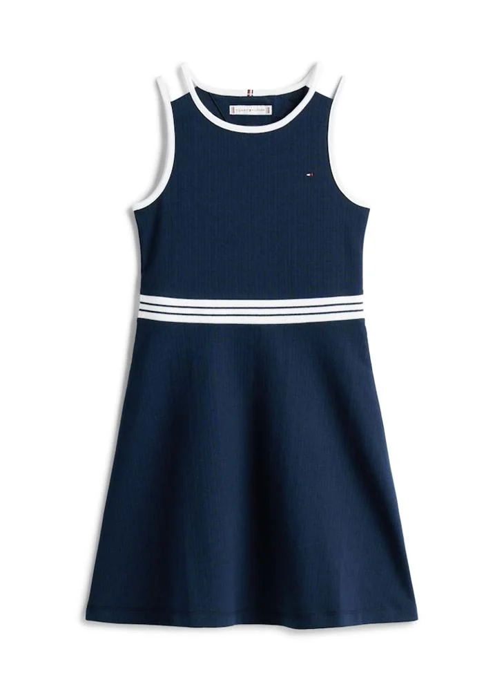 TOMMY HILFIGER Ribbed Trimmed Dress