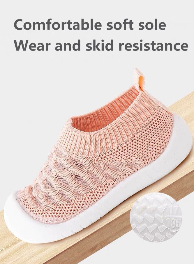 Baby Toddler Shoes for Boys and Girls - Breathable Mesh - Soft Sole - Lightweight - Safe and Slip-Resistant - First Walking Shoes for Children - Ages 6 to 36 Months