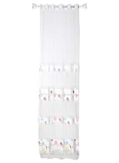 Penguin Penguin patterned chenille curtain, 140x250 cm - multi color 