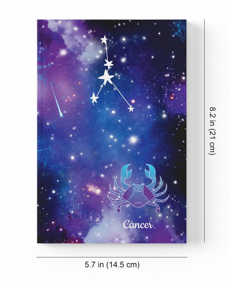 AccuPrints A5 Premium Soft Bound Notebook Size 5.8 * 8.25 inches Diary for Girls and Women (144 Ruled Pages with planner, 80 GSM) (Cancer zodiac signs) - Image 3