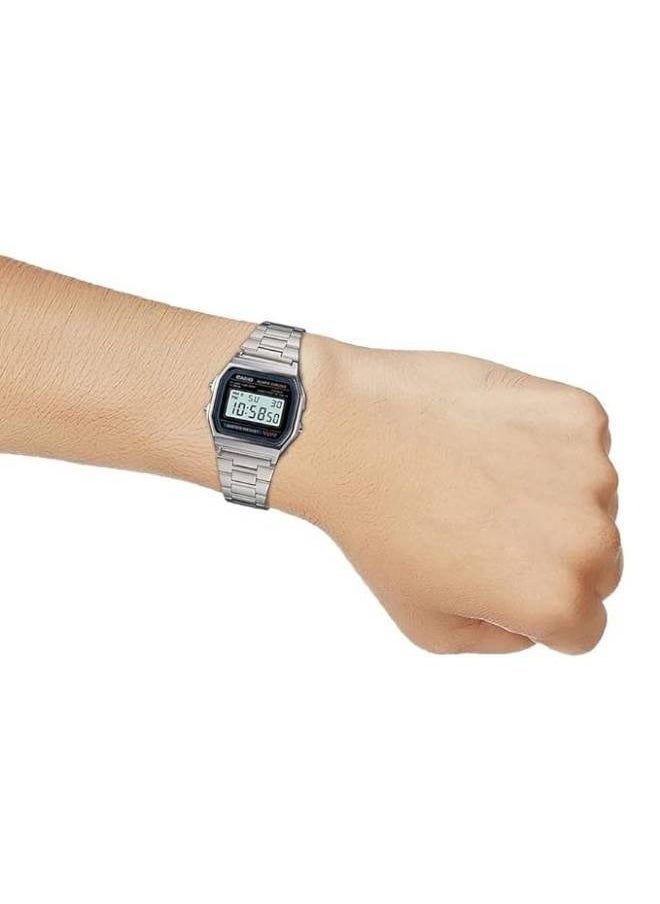 CASIO Vintage Unisex Silver Stainless Steel Digital Watch A158WA-1DF  - Image 5
