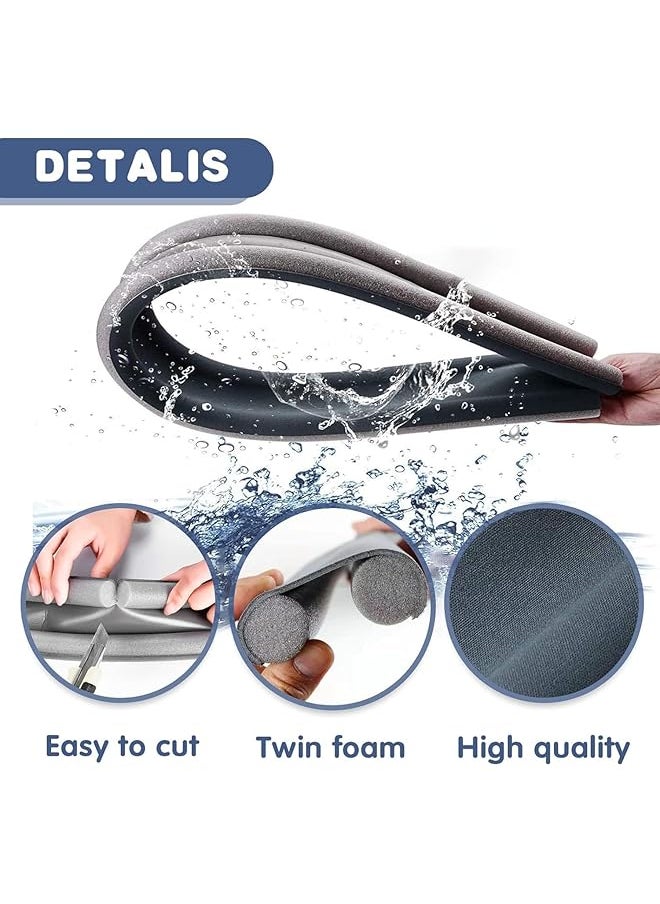 DMG TECH - Door Draft Stopper Under Door Draft Weather Stripping Noise Blocker Twin Door Draft Stopper Adjustable Door Foam Seal Strip Breeze Blocker Noise Sound Light Smell Blocker For Doors 96Cm - Image 1