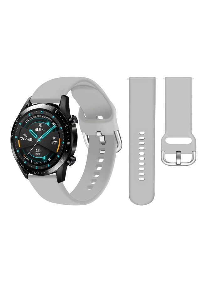 NIBEMINENT Replacement Band For Huawei Watch GT 2 - 46mm Light Grey - Image 2