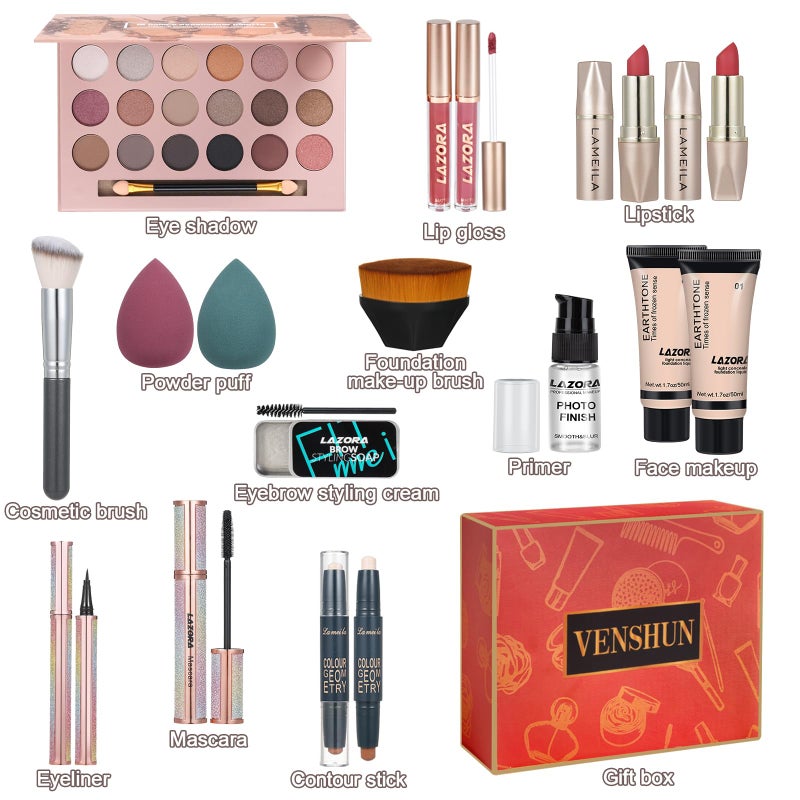 venshun Makeup Kit for Women Full Kit Makeup Sets for Teenagers Makeup Gift Set for Women Teen Girls Includes 18 Colors Eyeshadow Palette Foundation Make Up Sets for Beginners - Image 2