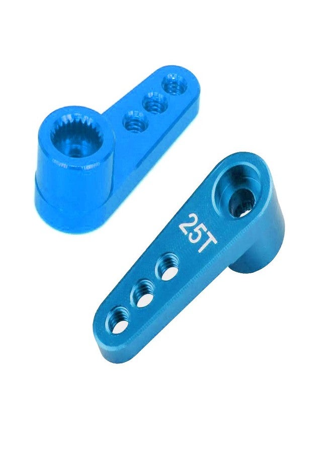 Vgoohobby 3PCS Metal 25T Servo Horn M3 Threads Steering Arm Server Rocker Adapter Compatible with Savox Power HD HSP Servos Motor 1/8 1/10 RC Car Truck,Blue - Image 5