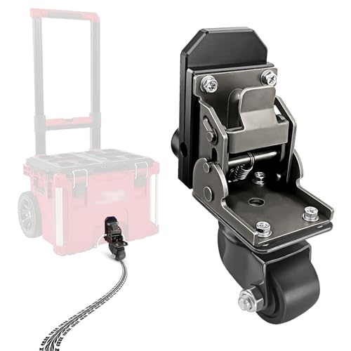 BPOPO Upgraded Steel Construction Front Wheels,Packout Caster Wheel kit fit for Milwaukee Packout Rolling Tool Box- Accessories for Packout Toolbox,200 Lbs Capacity - Image 1
