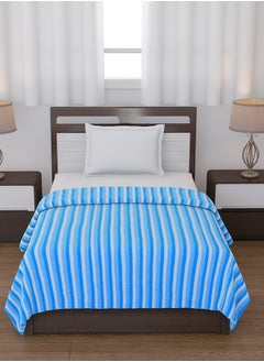 Status Contract All Season Multipurpose Polar Fleece/Summer AC Blanket/Single Bed Blanket/Light Weight Blanket, Blue, 130 X 215 Cm  - Image 1
