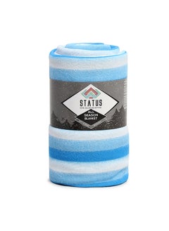 Status Contract All Season Multipurpose Polar Fleece/Summer AC Blanket/Single Bed Blanket/Light Weight Blanket, Blue, 130 X 215 Cm  - Image 4